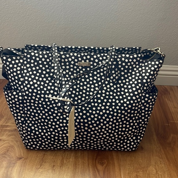 kate spade Bags Kate Spade Kalyie Baby Bag Black And White Polka